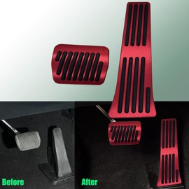 Rxmgf Brake Foot Rest Pedal Cover Gas Accelerator Pedal Cover Compatible with Ford Explorer 2020 2021 2022 2023 (Red)