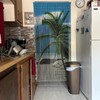 TACHILC Tropical Palm Tree Bamboo Door Beaded Curtain, Hanging Beaded