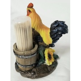 DWK Bright Pickin's - Rooster Chicken Toothpick Holder by DWK - NIB