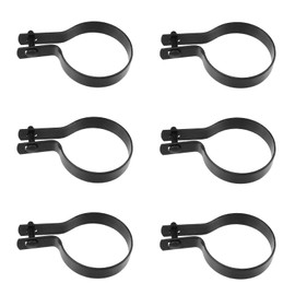 Antrader Black Chain Link Brace Band,Chain Link Tension Band 3 Inch Tension Bands with Bolts & Nuts for Chain Link Fence/Gate/Posts,(6Pcs)