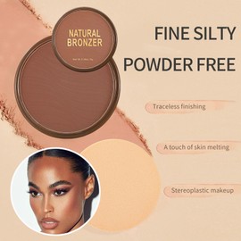 Bronzer Contour Palette Powder, Natural Looking Make up Palettes, Deep Warm Brown Matte Long Lasting Sweat Resistant, Waterproof Smooth Sun-kissed Contouring Makeup for Women