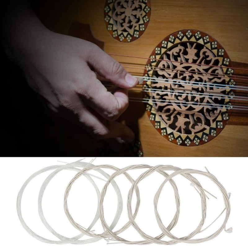 Oud Strings, Nylon Silver Plated Copper Alloy Clear Normal Tension