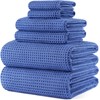 Polyte Set de 6 Toallas de Baño Microfibra Waffle Secado