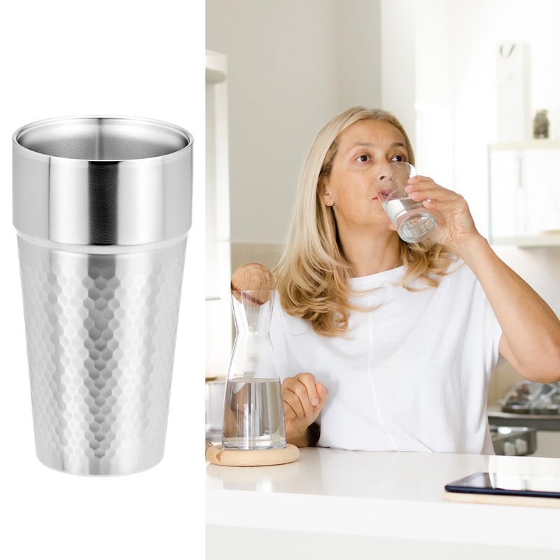 QWORK Stainless Steel Insulated Tumblers, 19 oz 4 Pack Stackable