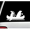 Moose Bear Canoe Camping Decal for Car Window, Camper Trailer