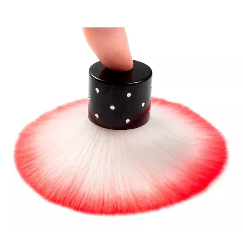 GAB Belleza Brocha Maquillaje Redonda Con Piedras Tipo Swarovsky