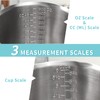 Newness Stainless Steel Measuring Jug with Handle – 3 Measuring