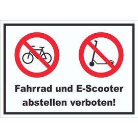 HB-Druck Bicycle and E-Scooter abstellen verboten A4 (210 x 297 mm)