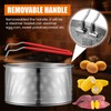 Patelai 3 Pcs Pasta Strainer 5.5" 6.3" 7.1" Metal Noodle