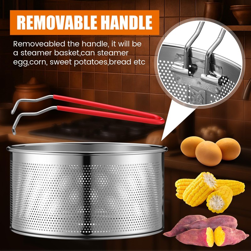 Patelai 3 Pcs Pasta Strainer 5.5" 6.3" 7.1" Metal Noodle