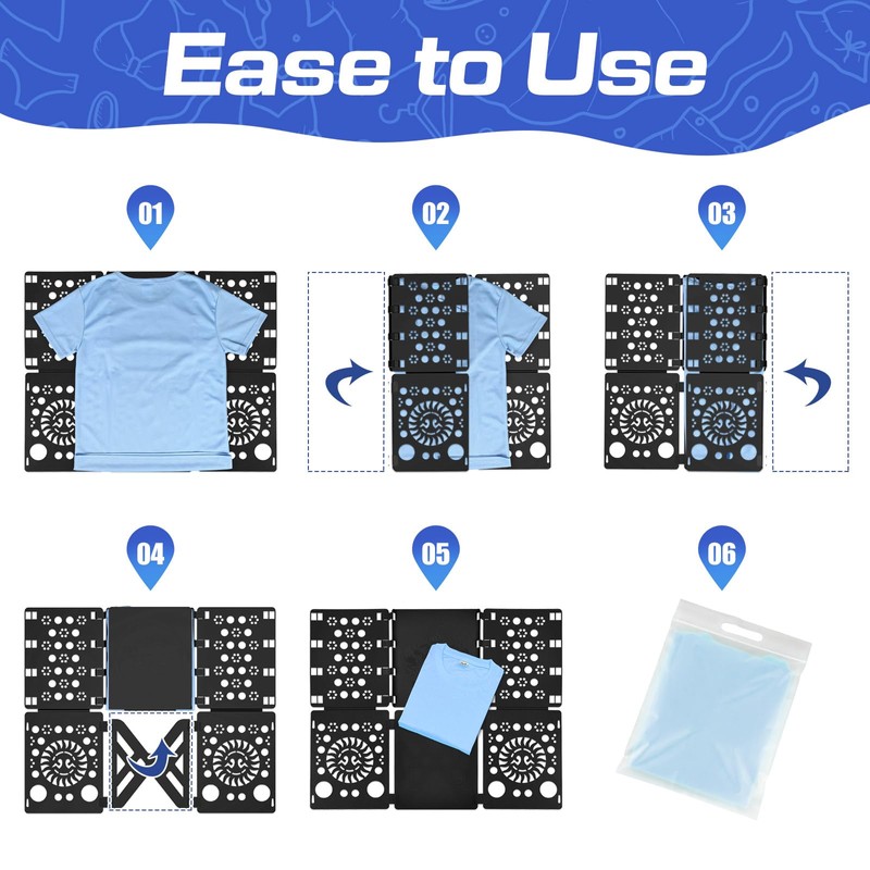 BoxLegend Shirt Folder Board V3 with Shirt Bags Zipper 11x14