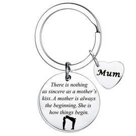 Waeceip Keyring Present for Mum Keychain Gifts from Daughter Son Keyring Gifts for Mum Mother's Day Gifts for Mum