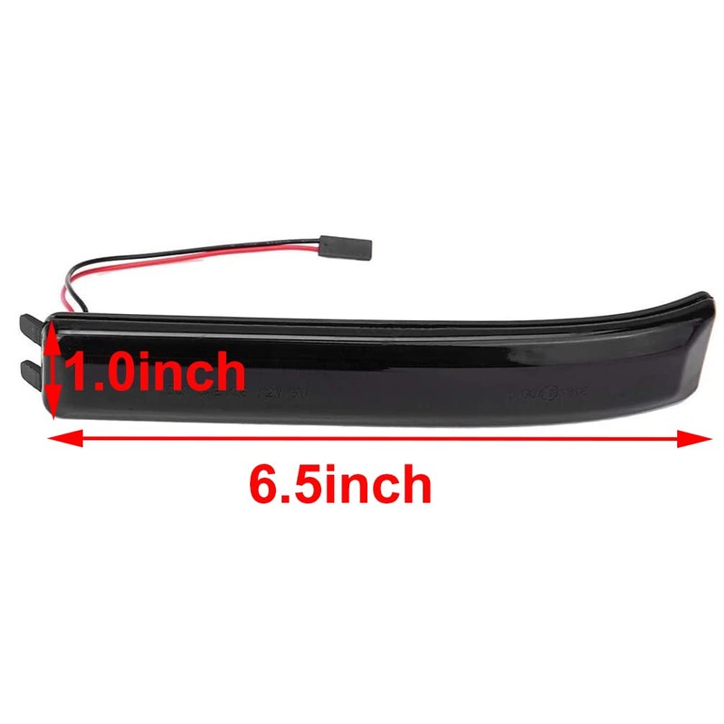dunxunn 2Pcs Amber LED Dynamic Sequential Side Mirror Marker Turn