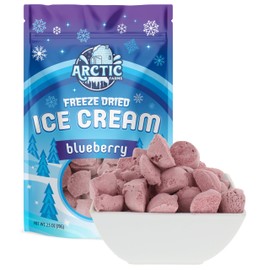 Arctic Farms Freeze Dried Ice Cream Bits Bagged and Boxed - Does Not Melt (Blueberry, 2.5oz)