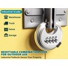 DELSWIN 4 Digit Combination Lock Disc Padlock with Hardened Steel