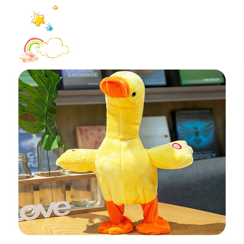 Talking Duck Toy Cute Imitating Sound Singing Walking Educational Plush