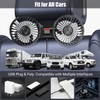 Ouffun Car Fan for Backseat, USB Powered Dual Head Car