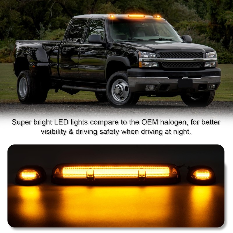 SHINEFIT LED Cab Roof Lights Replacement for 2000-2007 Silverado Sierra