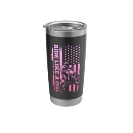 Dirt Bike Girl Motocross Enduro Rider Funny Motorcycle Stainless Steel Insulated Tumbler