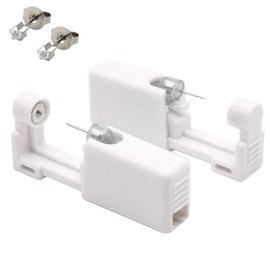 MASHI Ear Piercing Kit, Disposable Ear Nose Gun Tool with Alcohol Pads, Painless, 2 Pack (Five-points Star Crystal 4mm)