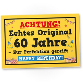 DankeDir! Echtes Original 60 Jahre - Schild 30 x 20 cm - Partydeko Geschenkidee Geburtstagskarte Geburtstagsdeko - 60. Geburtstag Männer & Frauen Geburtstagsgeschenk Geschenk 60er