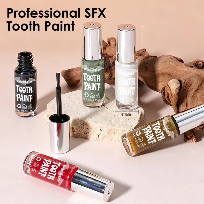 KAICOERLY Green Tooth Paint, Safe & Fast Drying Formula |