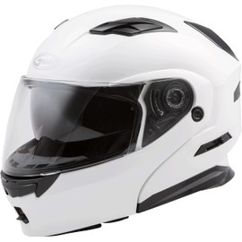 GMAX MD-01, DOT Approved Modular Helmet for Motorcycles, Scooters, Mopeds and More (Pearl White, Large)