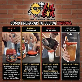Mr Xingon Sazonador en Polvo de Tamarindo para Micheladas, Ideal para Bebidas y Botanas, Sabor Dulce Picante, 600 g