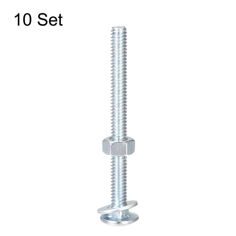 sourcing map 1/4-20 x 3" Square Neck Carriage Bolts with