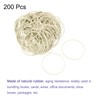 MECCANIXITY 200 Pack Rubber Band Stretchable Rubber Elastic Band White