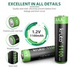 Kruta Solar Lights Batteries AAA 1100mah High Capacity 1.2V Ni-MH