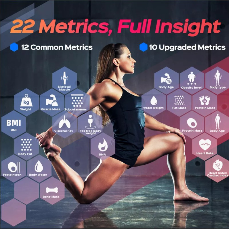 Wellue Rechargeable Large Display Weight Scale Body Scale Bathroom Scale