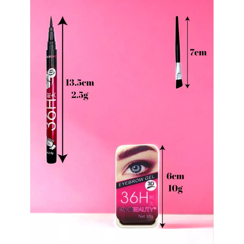 Favor Beauty 36H Set Pomada Para Ceja Y Delineador De
