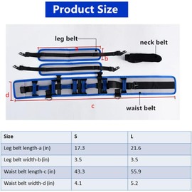 Gait Belt with Shoulder Strap and 10 Handles, Transfer and Mobility Aid Belt for Seniors, Disabled, and Injured - Assist with Standing, Walking, and Lifting Ideal for Home Care and Physical Therapy (L)