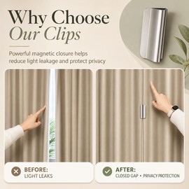 10pcs Curtain Clips, Magnetic Curtain Clips for Indoor, Outdoor, Bedroom