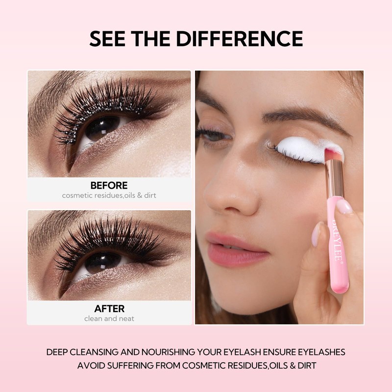 BREYLEE 100 ml Lash Shampoo for Lash Extensions, Lash Fan
