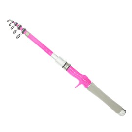 Portable Telescoping Fishing Rod 5.9/7.8FT- Ultralight Fishing Rod-Girls Fishing Pole for Travel Saltwater Freshwater (Pink 7.8FT)