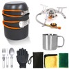 AOFUXTI Camping Mess Kit - Camping Cooking Set, Camping Essentials
