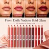 FORSEEKUP Lip Liner Set,Matte Nude Pink Brown Lip Pencils,01-12PCS