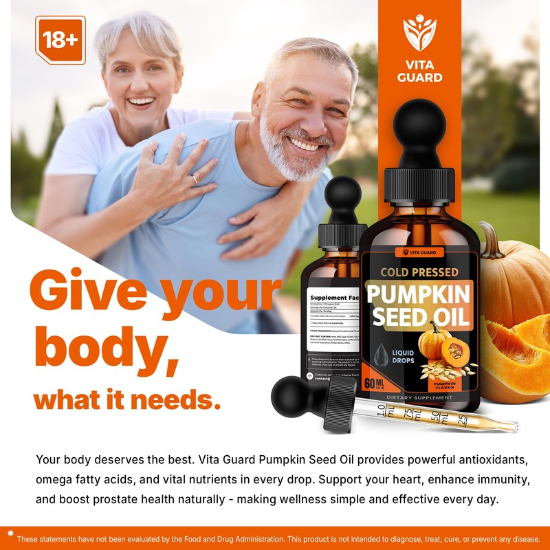 Vita Guard Cold Pressed Pumpkin Seed Oil Liquid Drops –