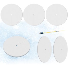 Blueweenly 6 Pcs Ice Fishing Hole Covers 12 Inch Foam Ice Fishing Tip Ups Insulator Accessories Hole Insulator Tip Ups Cover Lid for Winter Fisher Houses Equipment(White)