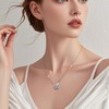 Alphm Panda Necklace 925 Sterling Silver Panda Heart Pendant Cute
