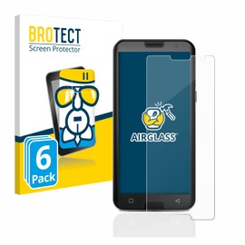 BROTECT Protective Glass for Emporia Smart 5 (Pack of 6) Protective Film Tempered Glass [Extremely Scratch-Resistant 9H, Anti-Fingerprint, Ultra Transparent]