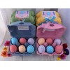 Bath Bombs x 6 in coloured egg box. Easter Egg