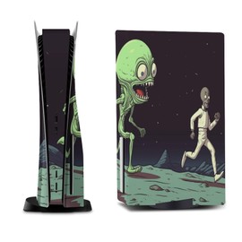 Buyidec Alien Funny for Model 5 Skin Accessories Cover Skins Anime Vinyl Cover Sticker Full Set for Model5 Disc Edition