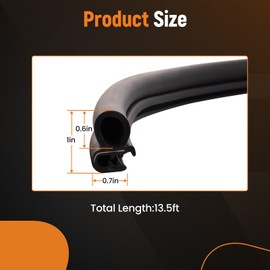 maXpeedingrods 13.5 Foot 1100 Series Cab Door Rubber Weatherstrip Seal Fit for Peterbilt 359 379 1986-2007, Replaces 20-10985-644, R60-6001-650