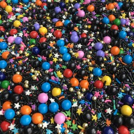 Sprinkle | Sprinkle mix | 4 ounce | Rainbow sprinkle | Sprinkle blend | Black sprinkles | Birthday Sprinkles | Manvscakes