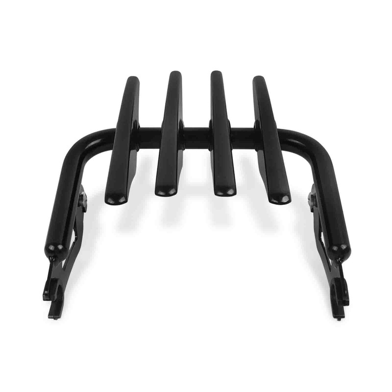 WORLDMOTOP Motorcycle Stealth Luggage Rack Gloss Black Detachable Trunk Rack