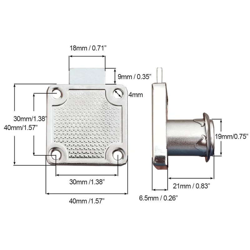 VictorsHome Cam Drawer Lock - 3/4 Inch (19mm) Bore 7/8