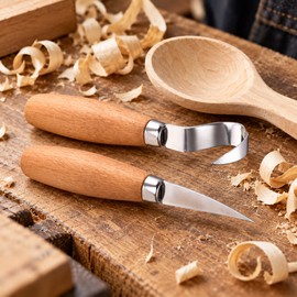 Wood Carving Hook Knife – Ergonomic Curved Chisel Spoon Carving Tool for Beginners, DIY Crafters and Professional Woodworkers